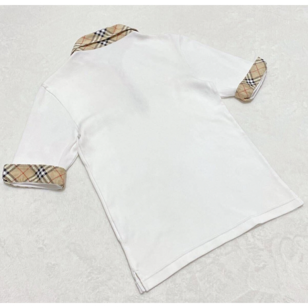 BURBERRY(バーバリー)のBURBERRY GOLF ノバチェック ポロシャツ 白 Mサイズ レディース レディースのトップス(ポロシャツ)の商品写真