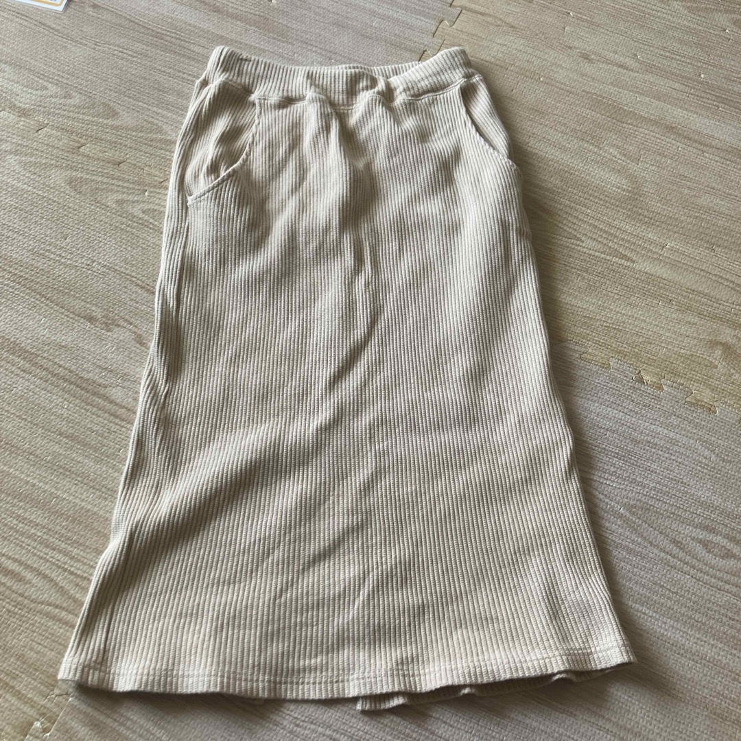 SM2(サマンサモスモス)のSM2サマンサモスモス　タイトリブスカートベージュ レディースのスカート(ロングスカート)の商品写真