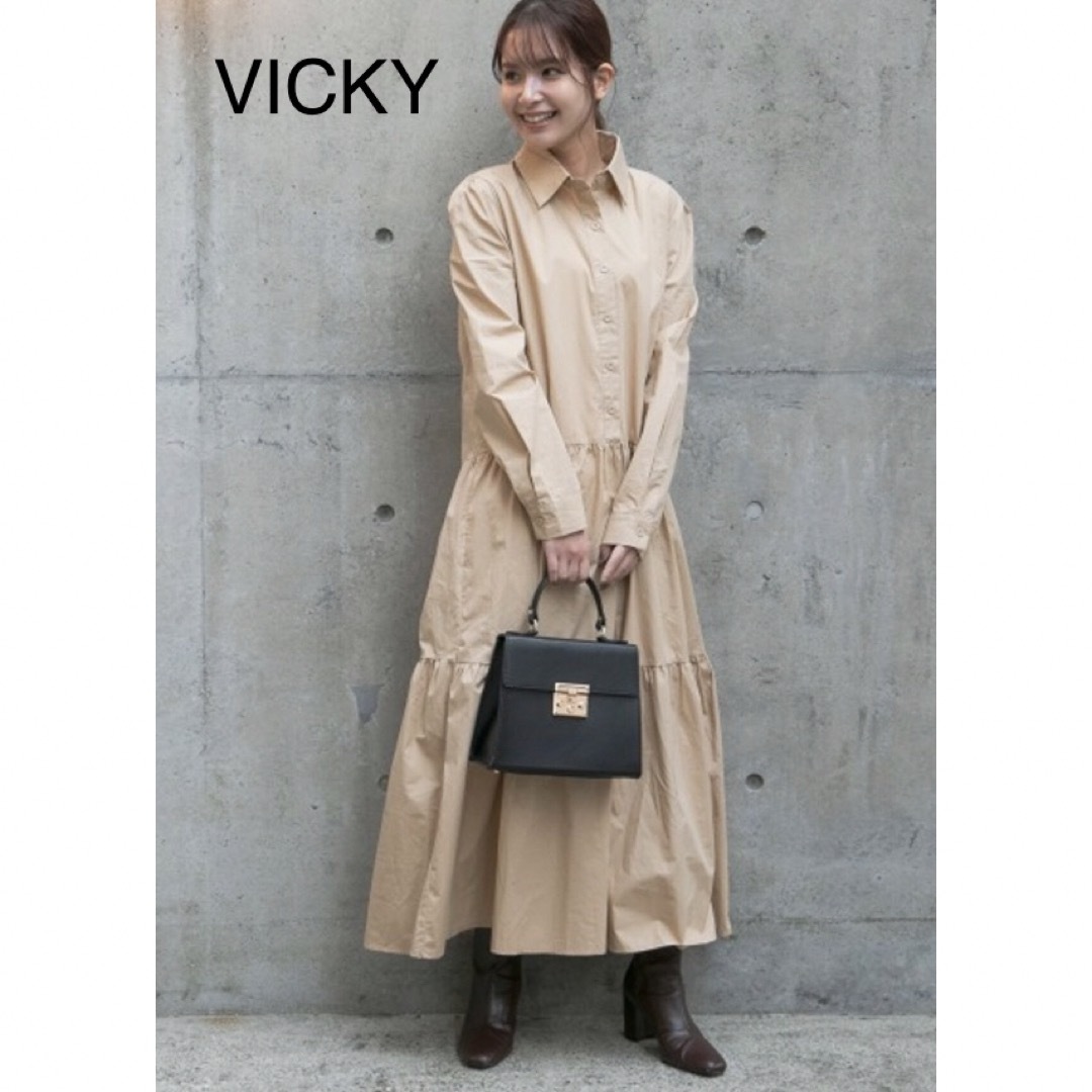 VICKY(ビッキー)のVICKY シャツティアードワンピース レディースのワンピース(ロングワンピース/マキシワンピース)の商品写真