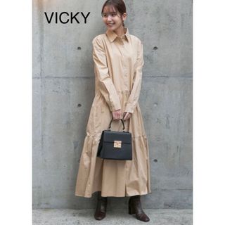 VICKY シャツティアードワンピース