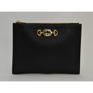 グッチ(Gucci)のグッチ GUCCI レザー クラッチバッグ GGロゴ ZUMI Grainy Leather Clutch ズゥミ 570728 493075 ブラック メンズ su_p e_u F-YA467(セカンドバッグ/クラッチバッグ)