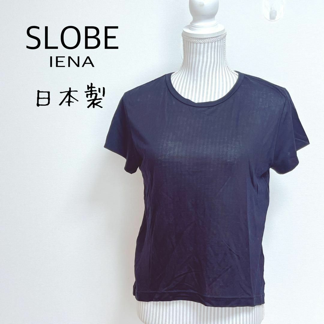 SLOBE IENA(スローブイエナ)のスローブイエナ　テンセルTシャツ　日本製　サラサラ生地　シンプル　無地　大人っぽ レディースのトップス(Tシャツ(半袖/袖なし))の商品写真