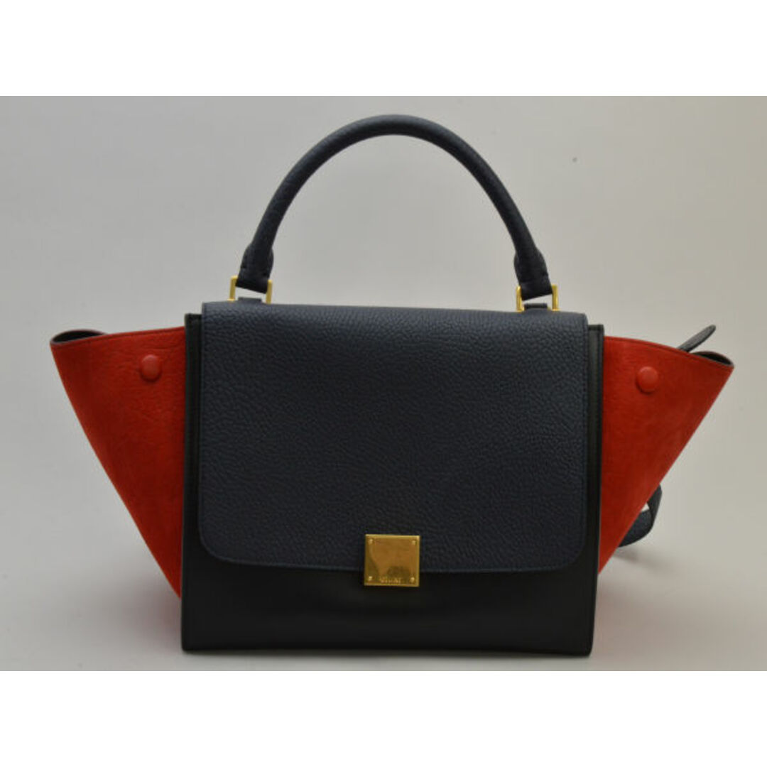 celine(セリーヌ)のセリーヌ CELINE 2WAY ハンドバッグ/ショルダー 174683ZTB SMALL TRAPEZE カーフ 27CA/CAEMIN GOLD レディース su_p e_u F-YA514 レディースのバッグ(ハンドバッグ)の商品写真