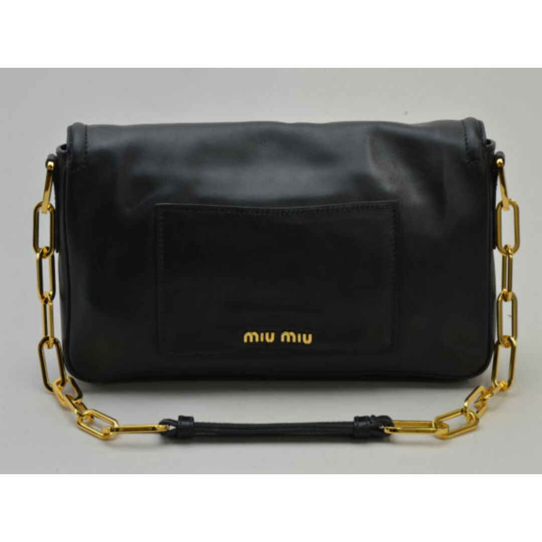 miumiu(ミュウミュウ)のミュウミュウ MIU MIU チェーンショルダーバッグ VITELLO SOFT レザー RR1936 ブラック ゴールド金具 レディース su_p e_u F-YA529 レディースのバッグ(ショルダーバッグ)の商品写真