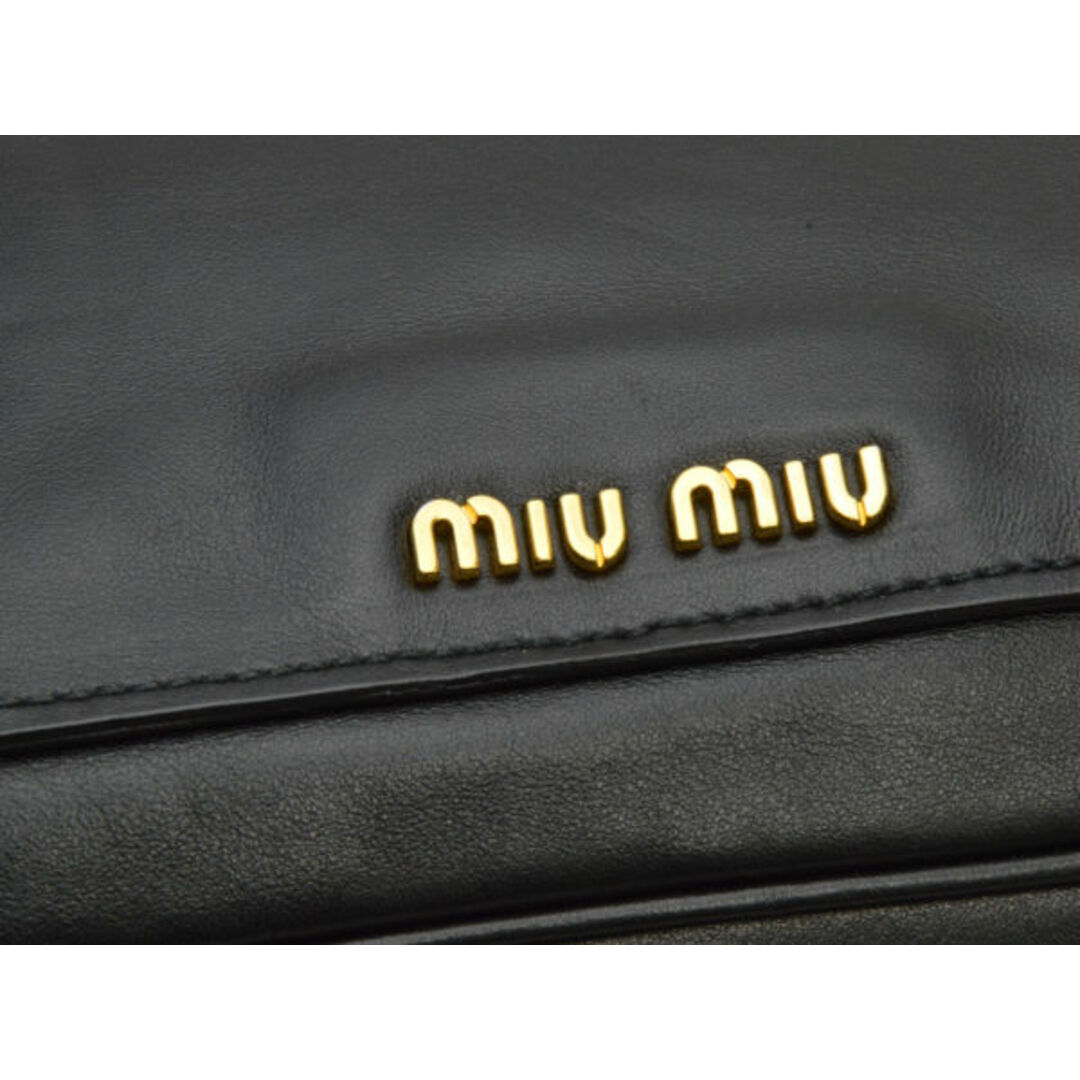 miumiu(ミュウミュウ)のミュウミュウ MIU MIU チェーンショルダーバッグ VITELLO SOFT レザー RR1936 ブラック ゴールド金具 レディース su_p e_u F-YA529 レディースのバッグ(ショルダーバッグ)の商品写真