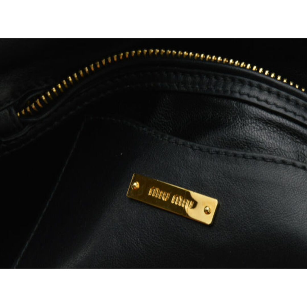 miumiu(ミュウミュウ)のミュウミュウ MIU MIU チェーンショルダーバッグ VITELLO SOFT レザー RR1936 ブラック ゴールド金具 レディース su_p e_u F-YA529 レディースのバッグ(ショルダーバッグ)の商品写真