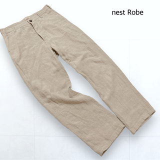 nest Robe - 美品＊nest Robe リネン100% セミワイドパンツ 生成り