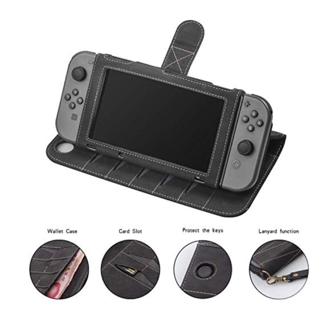 任天堂スイッチ 手帳型 ケース 携帯 高級感 カバー 新品 エンタメ/ホビーのゲームソフト/ゲーム機本体(その他)の商品写真