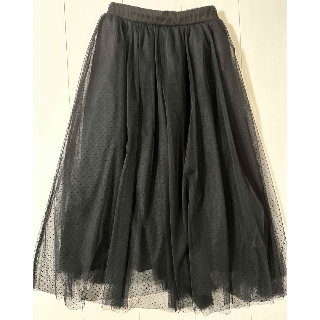 ZARA(ザラ)のZARA ドット　チュールスカート　シフォン レディースのスカート(ひざ丈スカート)の商品写真