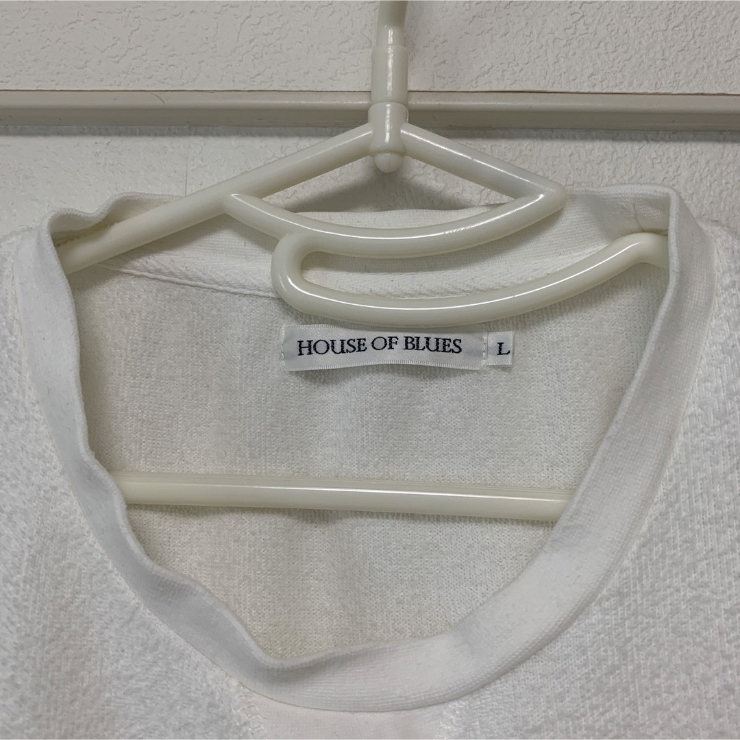 ハウスオブブルース　パイル生地ホワイトTシャツ　Mサイズ メンズのトップス(Tシャツ/カットソー(半袖/袖なし))の商品写真