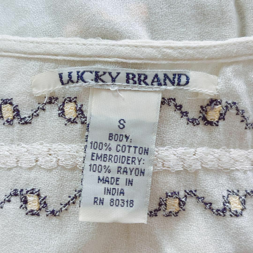 Lucky Brand(ラッキーブランド)のラッキーブランド　刺繍チュニックカットソー　エンブロイダリー【S】インド製 レディースのトップス(Tシャツ(半袖/袖なし))の商品写真