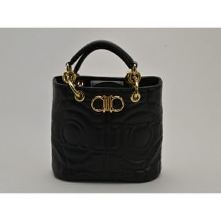 フェラガモ Salvatore Ferragamo ハンドバッグ/トート 211978 レザー BLACK GOLD レディース su_p e_u F-YA575