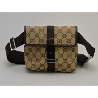 グッチ(Gucci)のグッチ GUCCI 131236 ウエストバッグ/ショルダー GGキャンバス ベージュ シルバー金具 レディース su_p e_u F-YA580(ボディバッグ/ウエストポーチ)