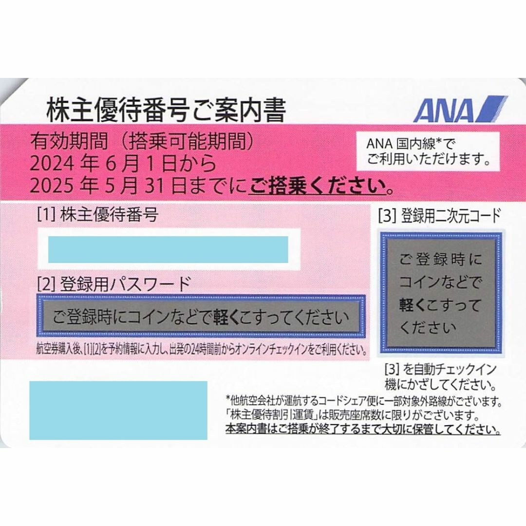 ANA株主優待券　1枚 チケットの優待券/割引券(その他)の商品写真