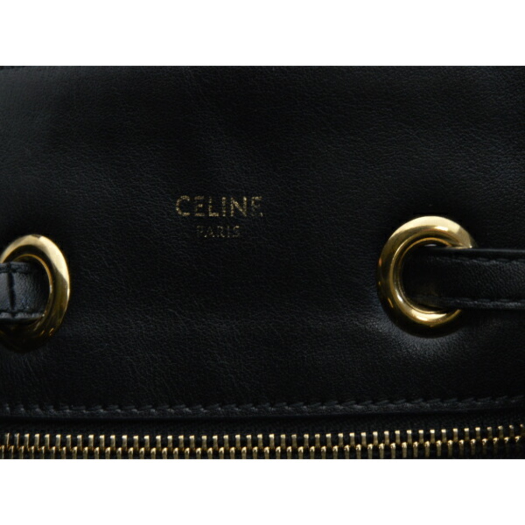 celine(セリーヌ)のセリーヌ CELINE リュックサック/バックパック/バッグ レザー キルティング S-PB-0119 黒 ゴールド金具 レディース su_p e_u F-YA600 レディースのバッグ(リュック/バックパック)の商品写真