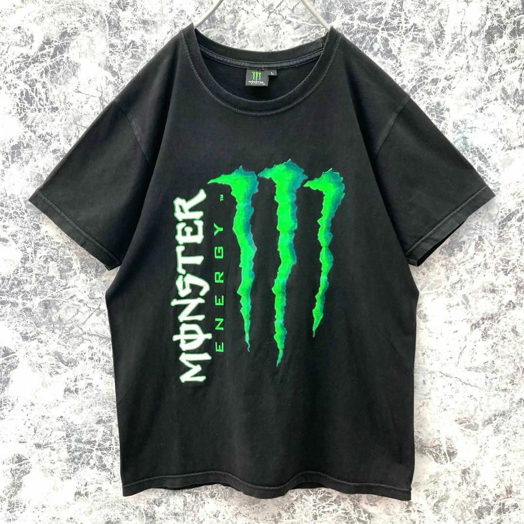 Monster Energy(モンスターエナジー)のIT138 入手困難古着モンスターエナジーデカプリントロゴ獣を解き放てTシャツ メンズのトップス(Tシャツ/カットソー(半袖/袖なし))の商品写真