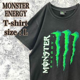 モンスターエナジー(Monster Energy)のIT138 入手困難古着モンスターエナジーデカプリントロゴ獣を解き放てTシャツ(Tシャツ/カットソー(半袖/袖なし))