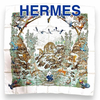 エルメス(Hermes)のエルメス カレ90 スカーフ シルク 四川省 sichuan マルチ ベージュ(バンダナ/スカーフ)