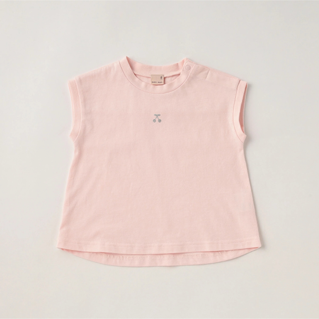 petit main(プティマイン)のくまモチーフ半袖Tシャツ　プティマイン　petit main キッズ/ベビー/マタニティのキッズ服女の子用(90cm~)(Tシャツ/カットソー)の商品写真