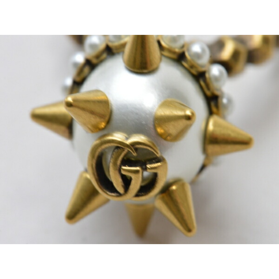 Gucci(グッチ)のグッチ GUCCI  582608 GGグラスパール リング/指輪 RING PEARL STUD XSサイズ(約10号) ホワイト ゴールド レディース su_p e_u F-YA689 レディースのアクセサリー(リング(指輪))の商品写真