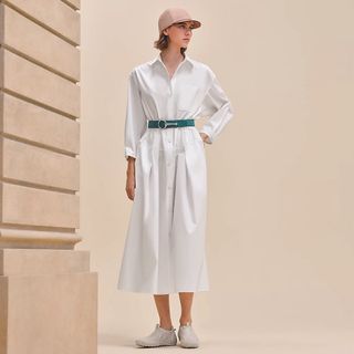 Hermes - エルメス 2024ss ワンピース シャツドレス ホワイト 新品