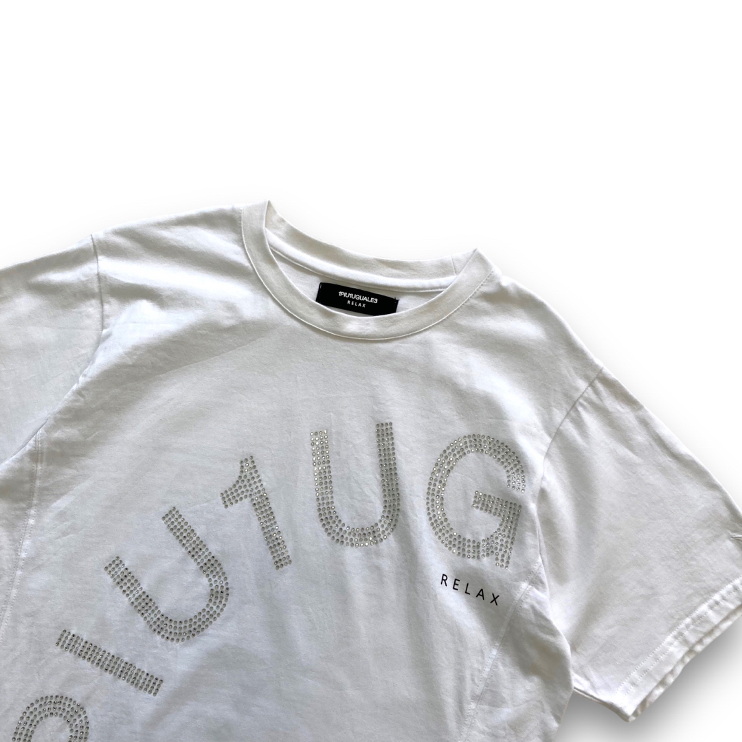 1piu1uguale3(ウノピゥウノウグァーレトレ)の【1PIU1UGUALE3 RELAX】ウノピュウ ストーンロゴ 半袖Tシャツ メンズのトップス(Tシャツ/カットソー(半袖/袖なし))の商品写真