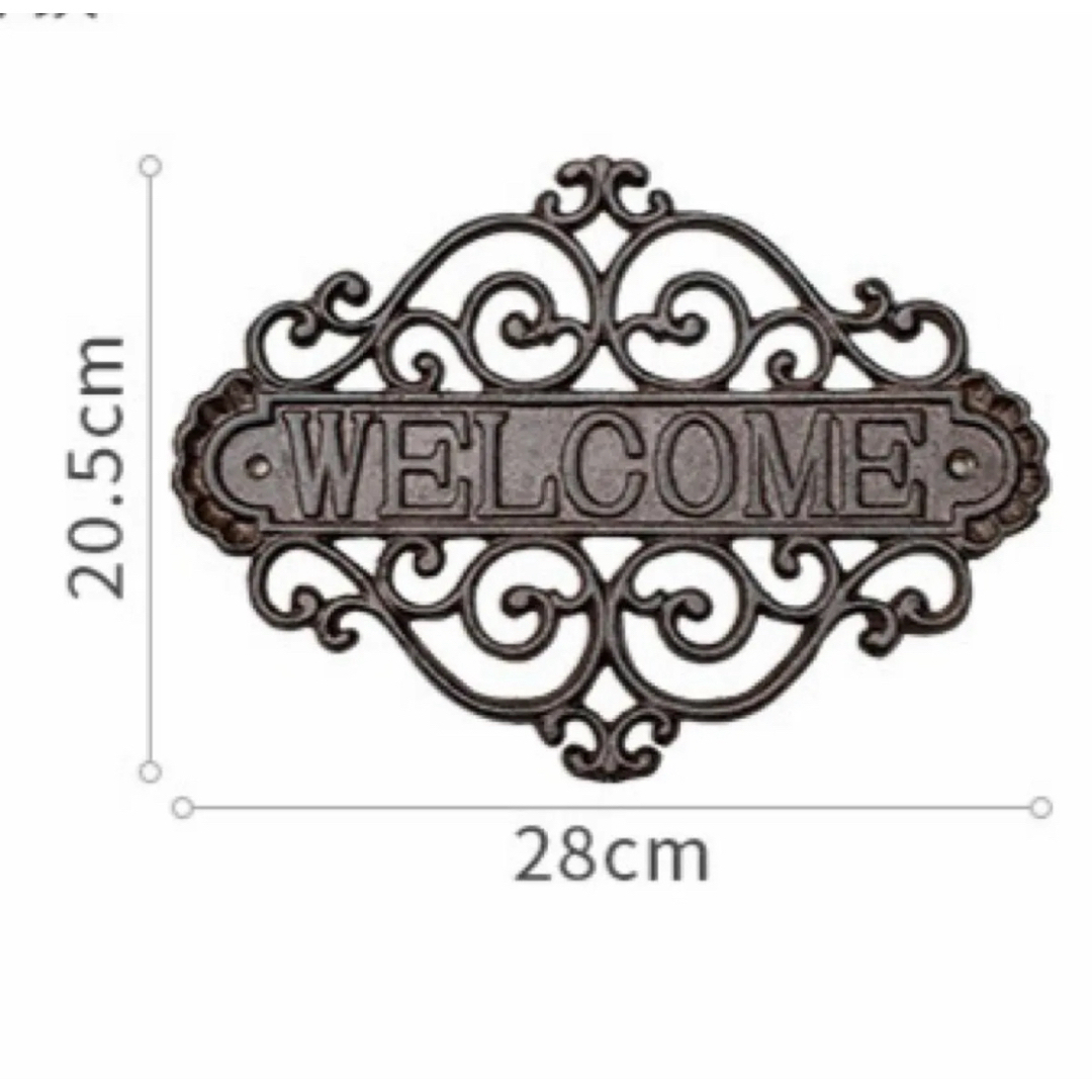 アイアン　ウェルカム　ガーデニング　装飾　壁掛け　アンティーク　ウェルカムボード インテリア/住まい/日用品のインテリア小物(ウェルカムボード)の商品写真