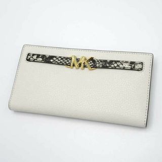 Michael Kors - 【新品】マイケルコース 財布 長財布 Michael Kors パイソン調 蛇柄 プリント リード ラージ スナップ ウォレット 二つ折り 35S4G6RE3L NAT/LT CREAM (ナチュラル×ライトクリーム) アウトレット レディース REED LG SNAP WALLET LEATHER