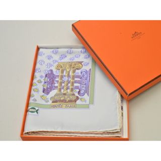 エルメス(Hermes)のエルメス HERMES カレ90 RENCONTRE OCEANE 大西洋の出会い スカーフ シルク 箱付 パープル レディース su_p e_u F-YA779(バンダナ/スカーフ)