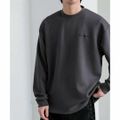 【CHARCOAL】【M】『一部WEB限定カラー』『ユニセックス』シシュウダンボールポンチロングTシャツ