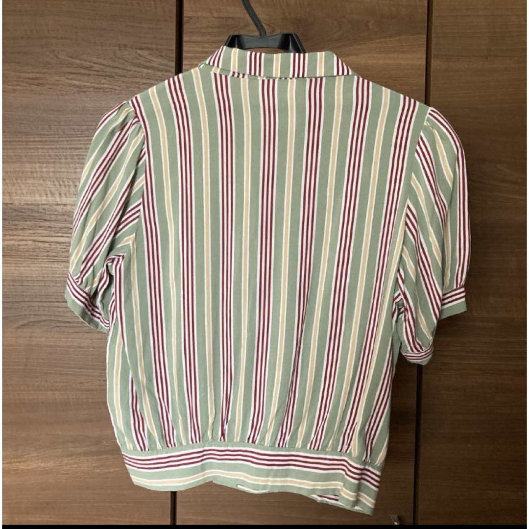 しまむら(シマムラ)のストライプシャツ　Mサイズ メンズのトップス(Tシャツ/カットソー(七分/長袖))の商品写真
