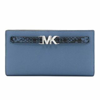 マイケルコース(Michael Kors)の【新品】マイケルコース 財布 長財布 Michael Kors パイソン調 蛇柄 プリント リード ラージ スナップ ウォレット 二つ折り 35S4S6RE3L DENIM (デニム) アウトレット レディース REED LG SNAP WALLET LEATHER(財布)