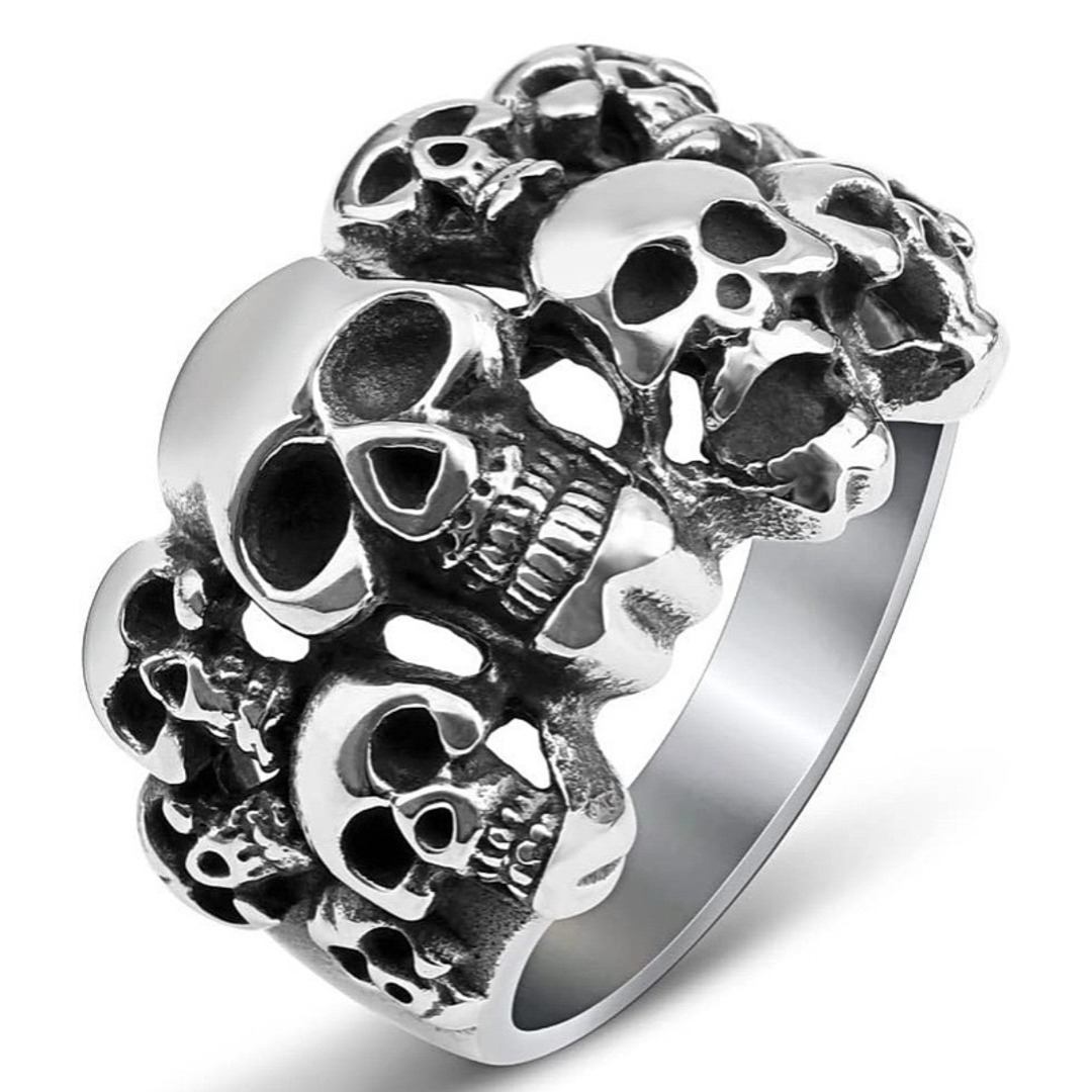 【早い者勝ち‼】　ヴィンテージ　リング　指輪　ロック　ストリート　スカル　骸骨 メンズのアクセサリー(リング(指輪))の商品写真