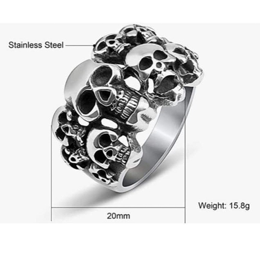 【早い者勝ち‼】　ヴィンテージ　リング　指輪　ロック　ストリート　スカル　骸骨 メンズのアクセサリー(リング(指輪))の商品写真
