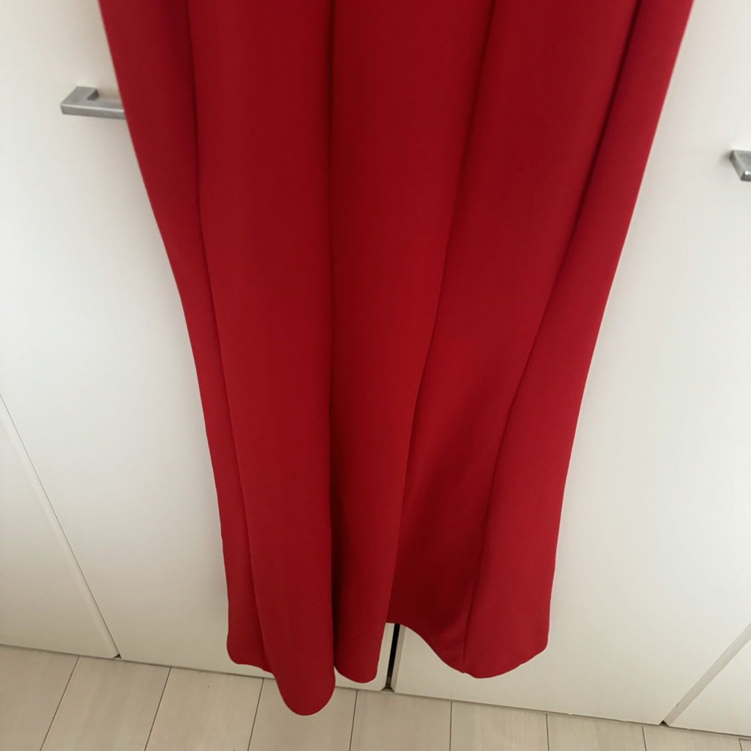赤ロングスリットドレス/キャバドレス／パーティードレス レディースのフォーマル/ドレス(ロングドレス)の商品写真