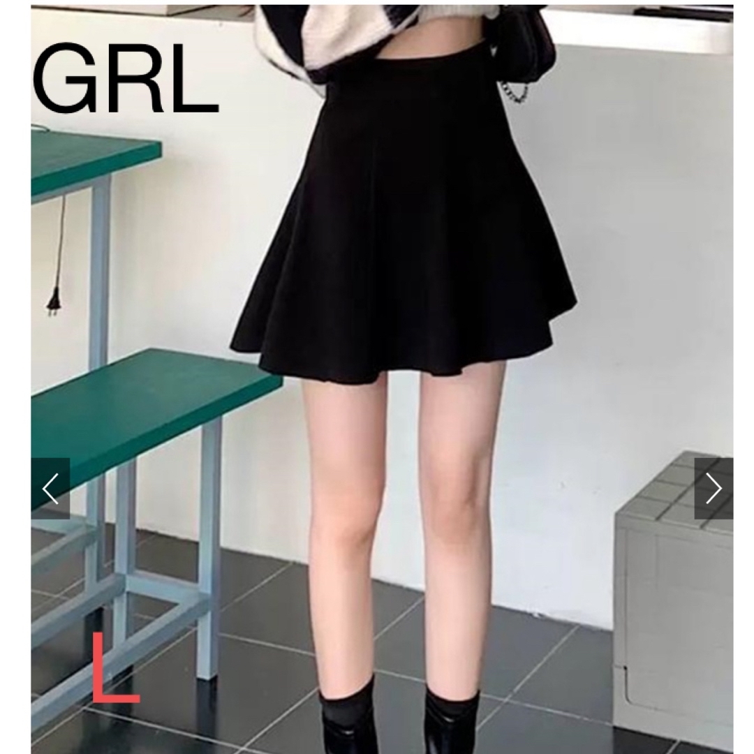 GRL(グレイル)のGRL インパン裏地付き　フレアミニスカート　[at1747] レディースのスカート(ミニスカート)の商品写真