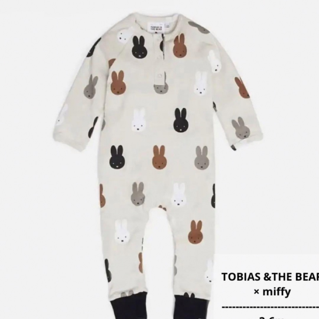 TOBIAS & THE BEAR × miffy ロンパース　ミッフィー キッズ/ベビー/マタニティのベビー服(~85cm)(カバーオール)の商品写真