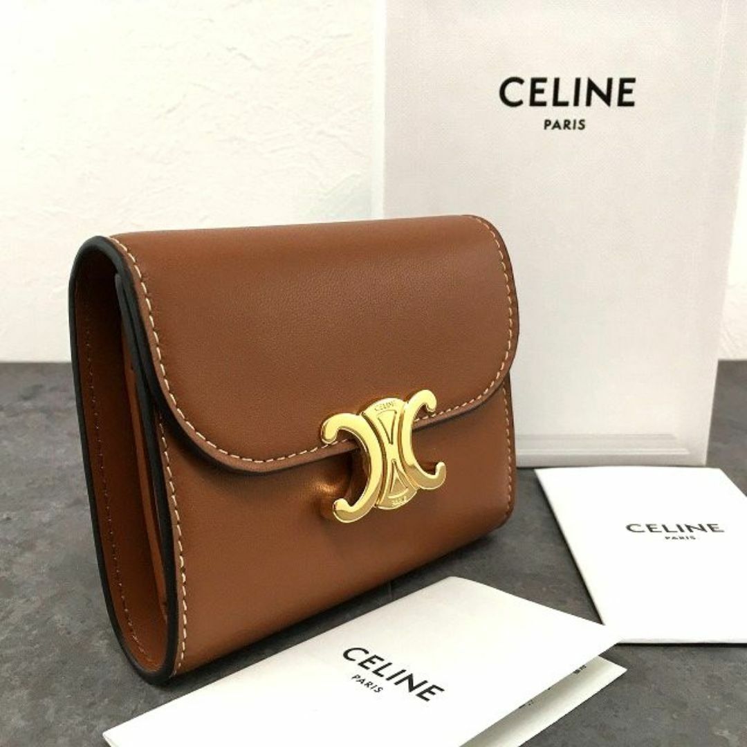 celine(セリーヌ)の極美品 CELINE トリオンフ スモールウォレット 348 レディースのファッション小物(財布)の商品写真