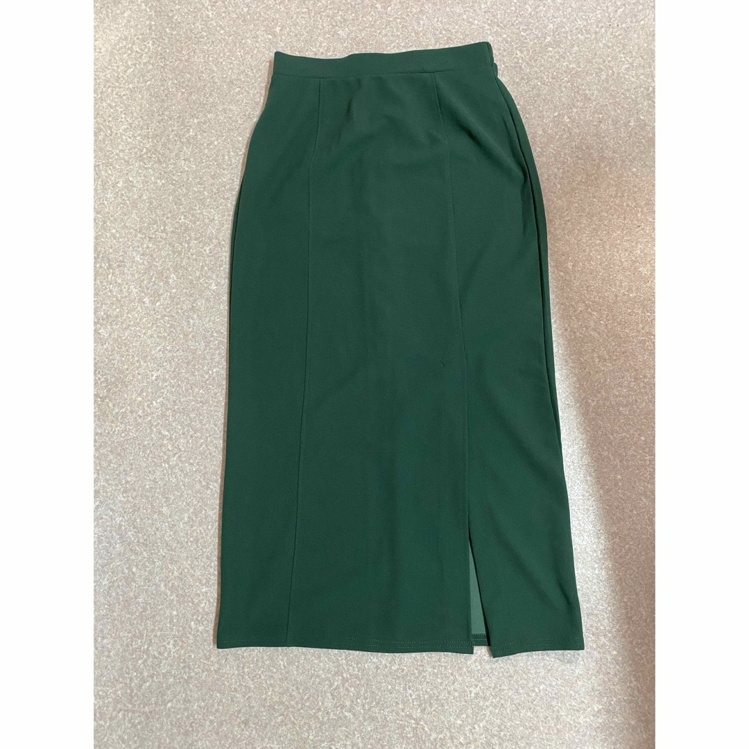 ♡モスグリーンのストレートロングスカート♡ レディースのスカート(ロングスカート)の商品写真