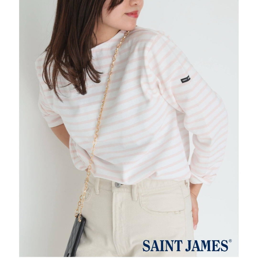 SAINT JAMES(セントジェームス)のセントジェームス　ウエッソン　サイズ5 ピンク レディースのトップス(Tシャツ(長袖/七分))の商品写真