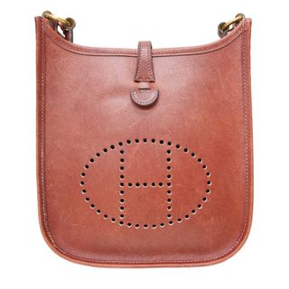 エルメス(Hermes)の　エルメス HERMES エヴリンTPM □I刻 ルージュアッシュ ゴールド金具 ボックスカーフ レディース ショルダーバッグ(ショルダーバッグ)