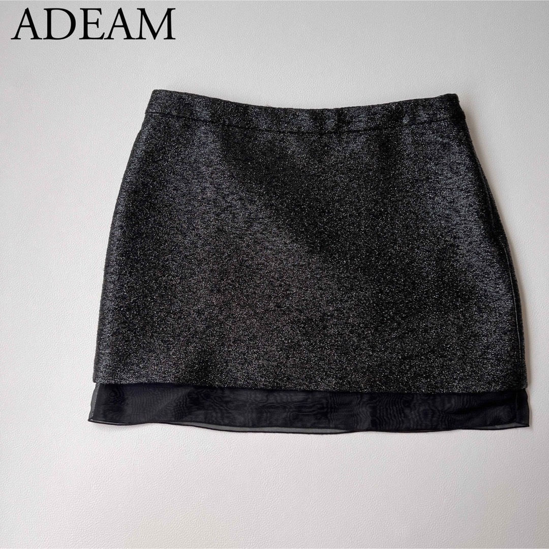 FOXEY(フォクシー)の美品　ADEAM アディアム　FOXEY ミニスカート　ウールスカート レディースのスカート(ミニスカート)の商品写真