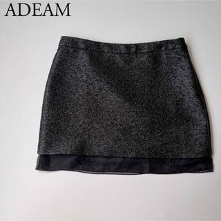 フォクシー(FOXEY)の美品　ADEAM アディアム　FOXEY ミニスカート　ウールスカート(ミニスカート)