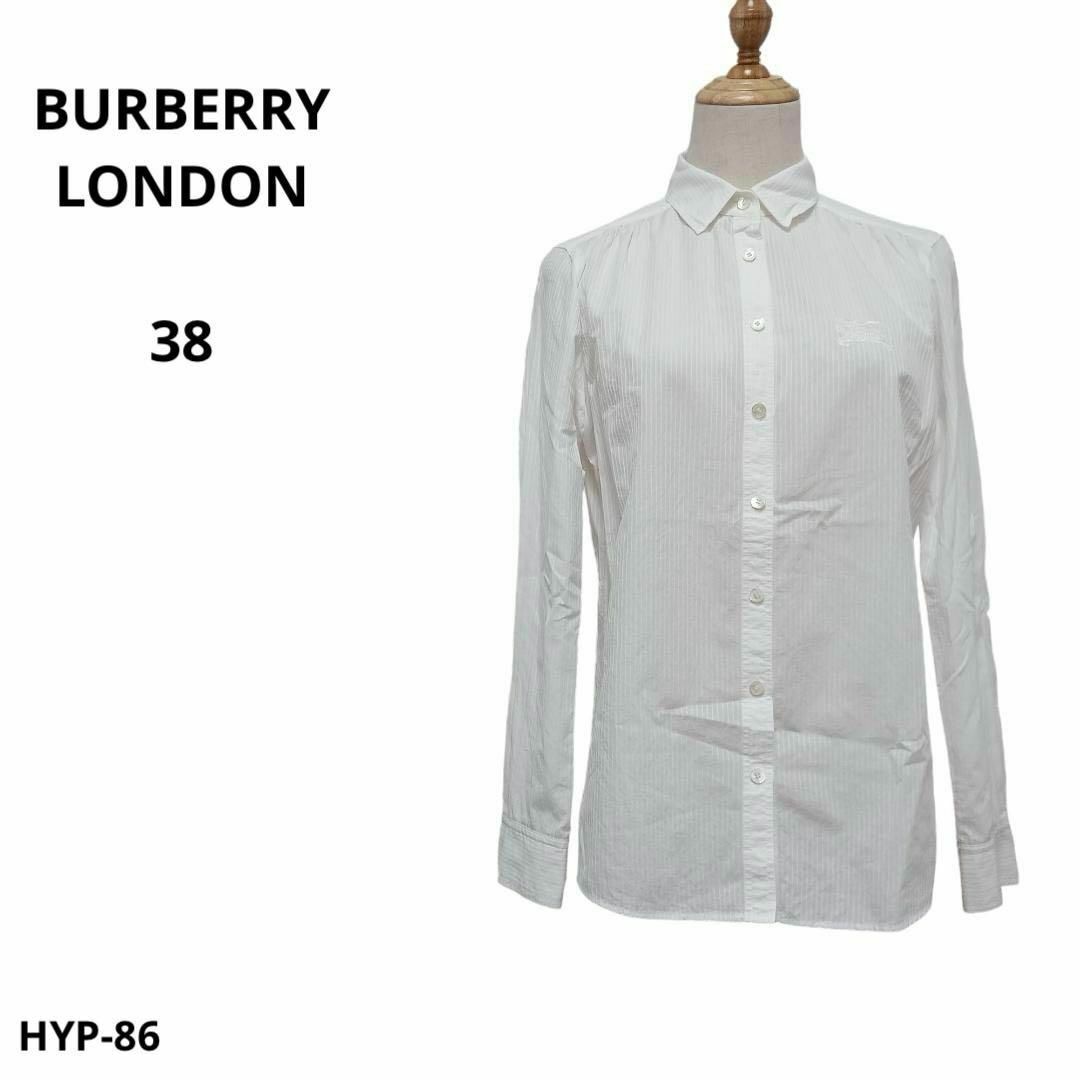 BURBERRY(バーバリー)の美品 BURBERRY LONDON バーバリーロンドン 長袖 ホワイト 38 レディースのトップス(シャツ/ブラウス(長袖/七分))の商品写真