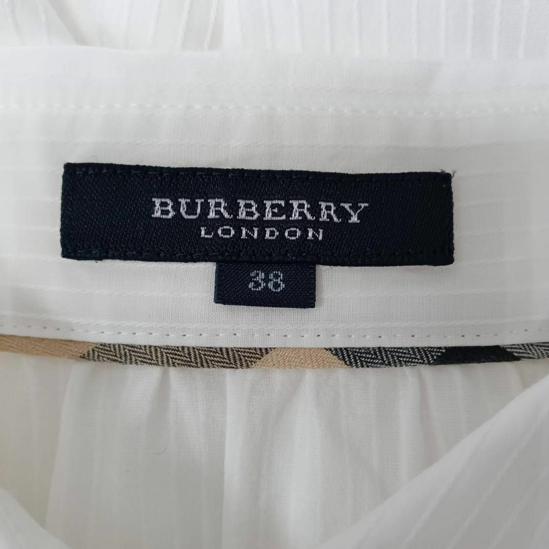 BURBERRY(バーバリー)の美品 BURBERRY LONDON バーバリーロンドン 長袖 ホワイト 38 レディースのトップス(シャツ/ブラウス(長袖/七分))の商品写真