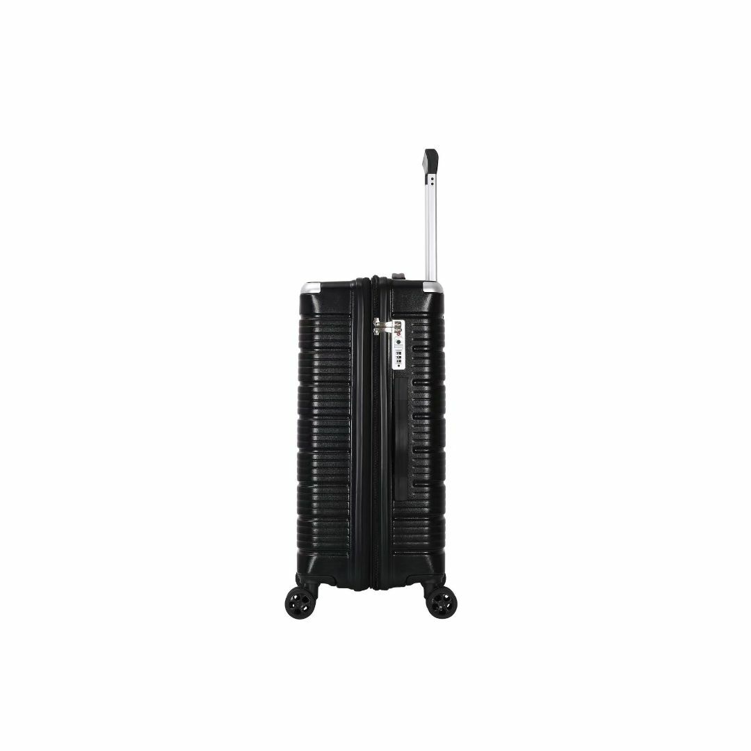 キャリーケース 黒 Mサイズ 拡張 軽量 ダイヤルロック 静音 スムーズ 丈夫 レディースのバッグ(スーツケース/キャリーバッグ)の商品写真