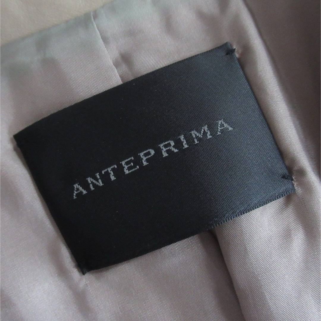 ANTEPRIMA(アンテプリマ)のANTEPRIMA 本革 ベルテッド レザー コート アウター ジャケット 羊革 レディースのジャケット/アウター(ロングコート)の商品写真