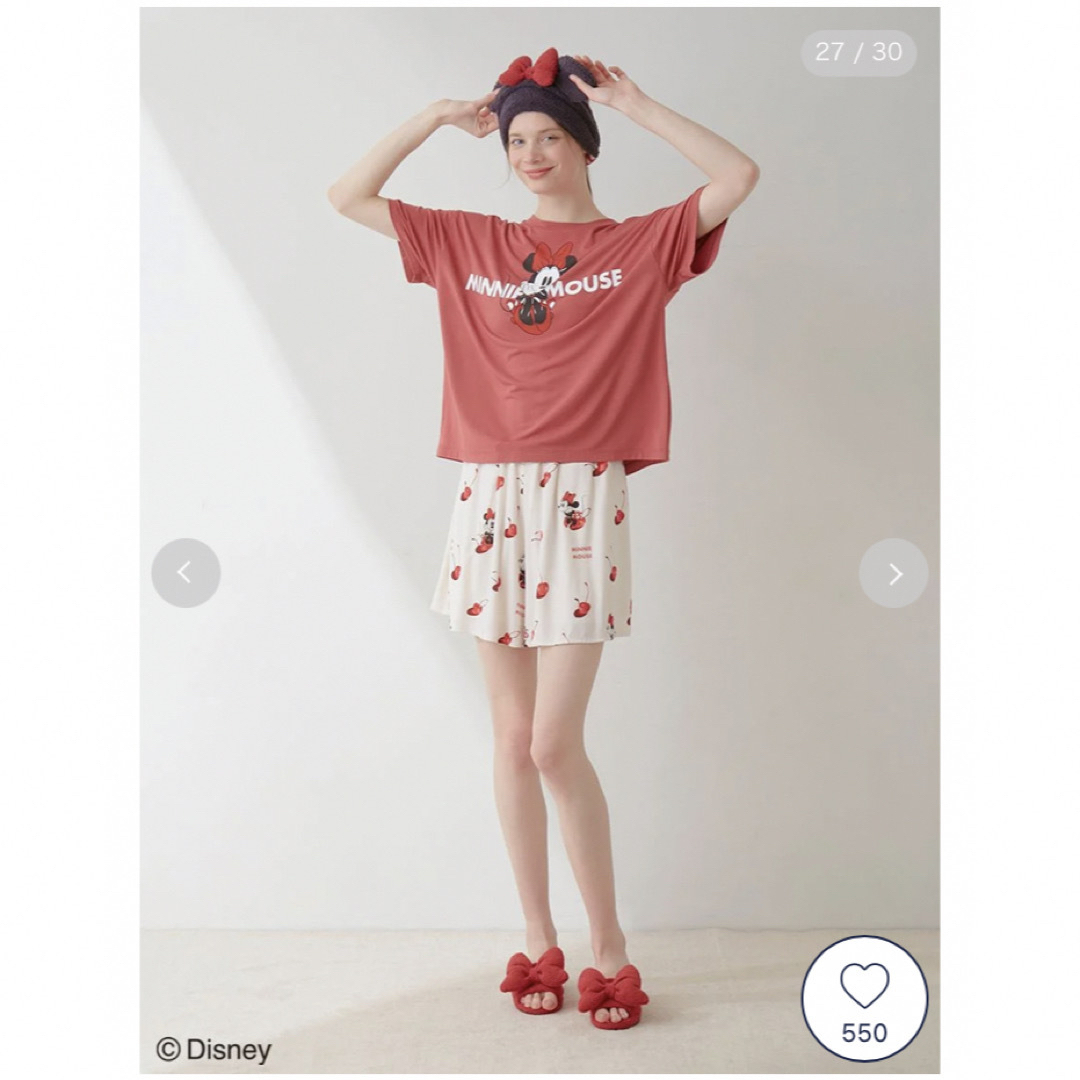 完売品】ジェラートピケ ミニー ワンポイントTシャツ&ショート 完売品】ジェラートピケ ミニー ワンポイントTシャツ&ショート