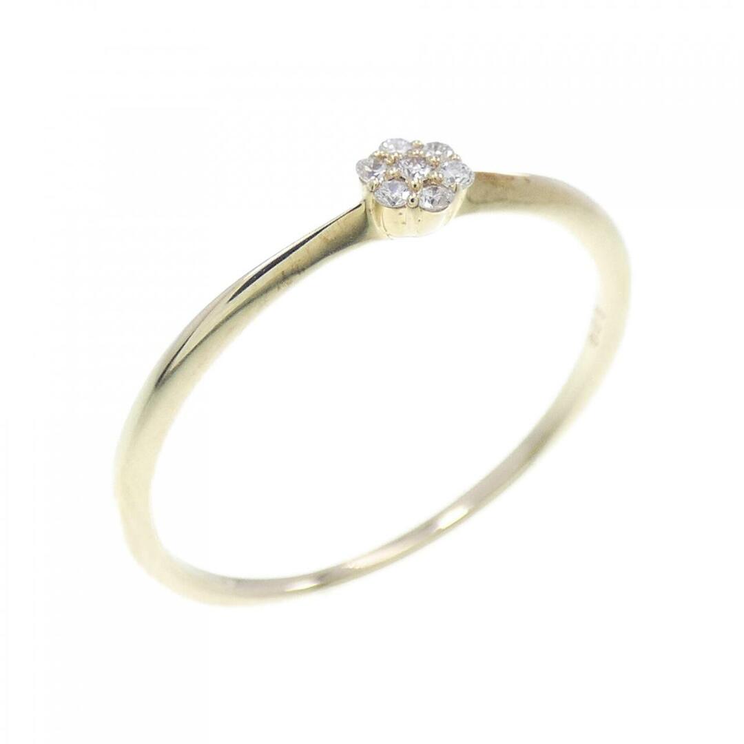 【新品】K10YG フラワー ダイヤモンド リング 0.03CT レディースのアクセサリー(リング(指輪))の商品写真