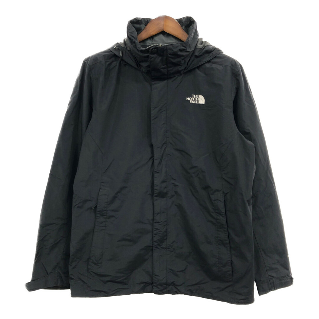 THE NORTH FACE(ザノースフェイス)のTHE NORTH FACE ノースフェイス HYVENT マウンテンパーカー アウトドア ブラック (メンズ L) 中古 古着 Q6792 メンズのジャケット/アウター(その他)の商品写真